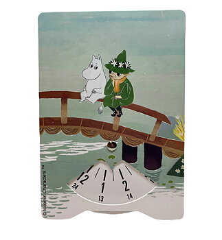 Mumin Parkeringsskiva (P-Skiva) Mumintrollet & Snusmumriken på bro 