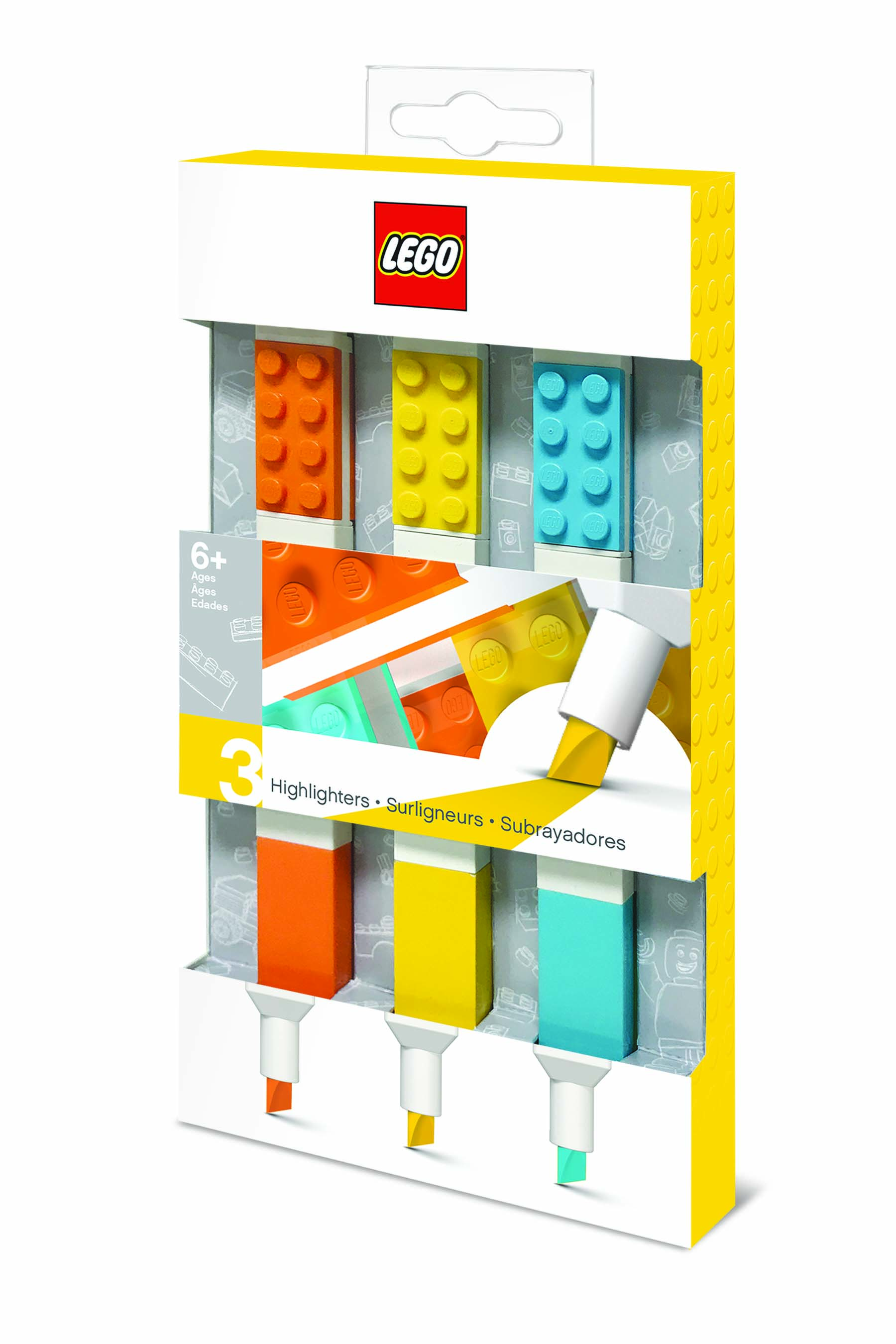 LEGO highlighter Orange, yellow and turquoise 3-pack