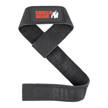 Leather Lifting Straps, black
