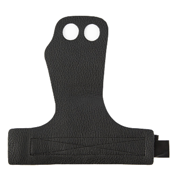 2-Hole Leather Lifting Grips, black