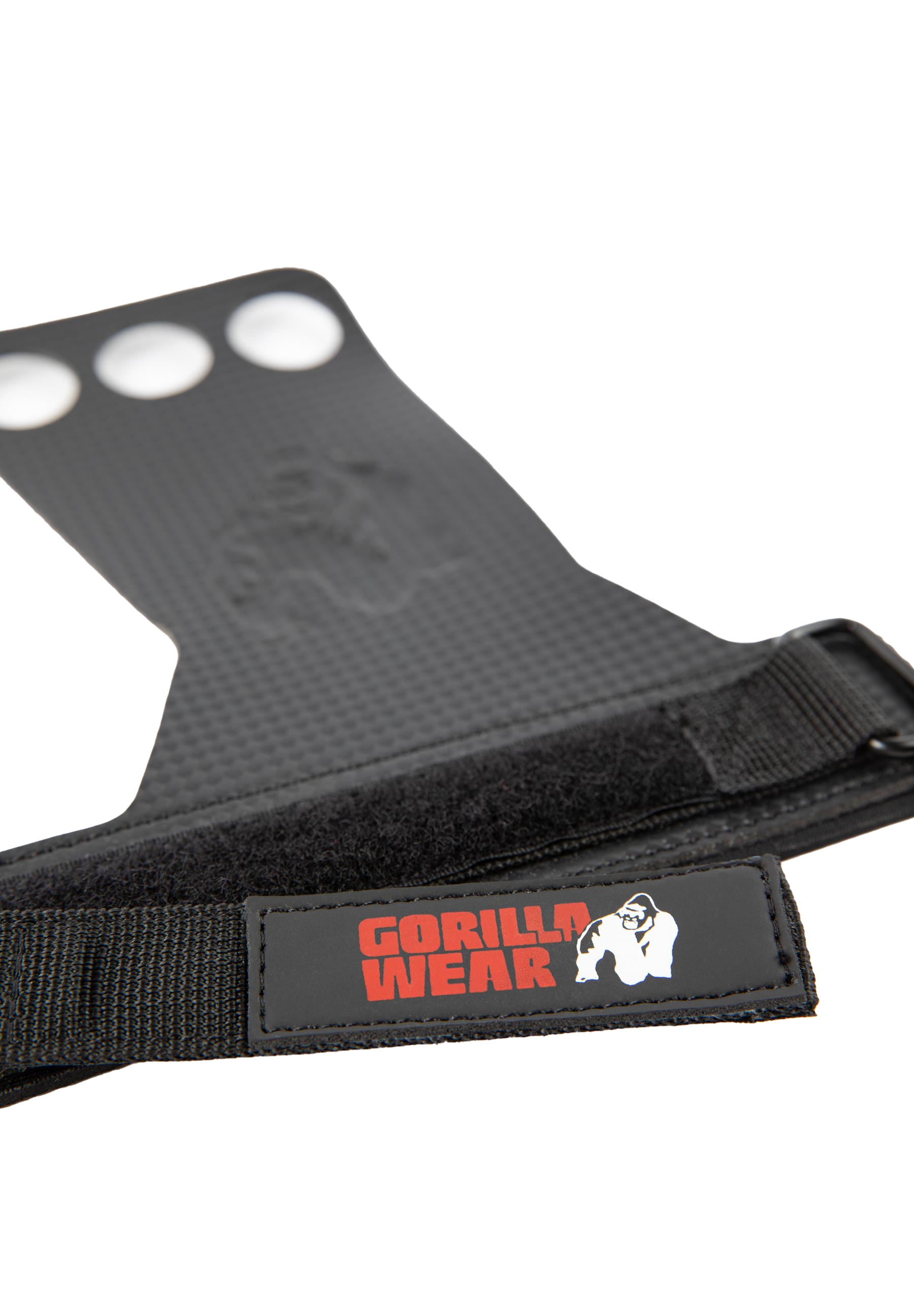 3-Hole Carbon Lifting Grips, black - 4