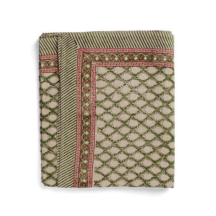 CHAMOIS DUK CYPRESS GRÖN I LIN 150 X 230CM