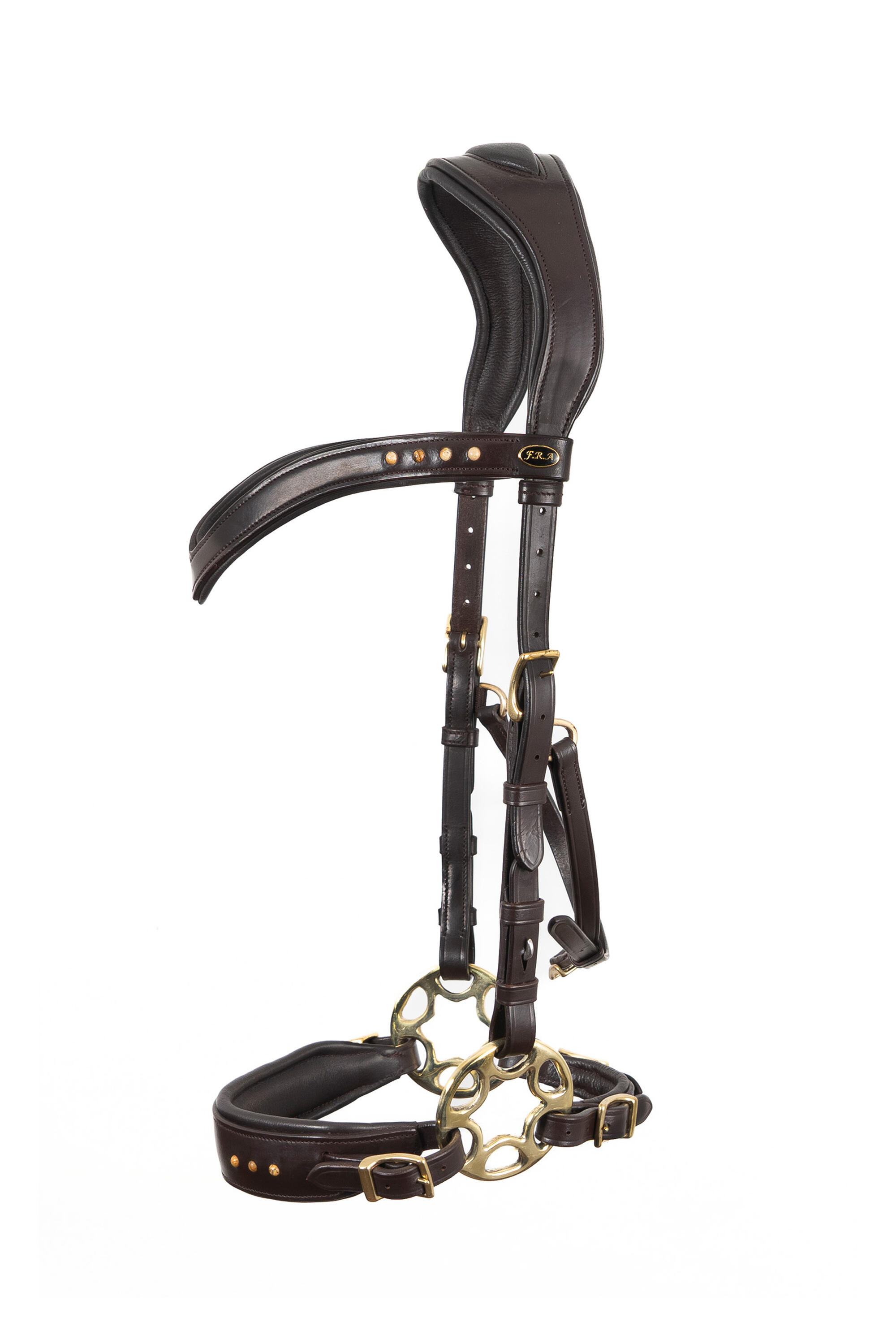 Hackamore bridle, anatomical F.R.A® 'Glory' (incl reins), darkbrown - 7