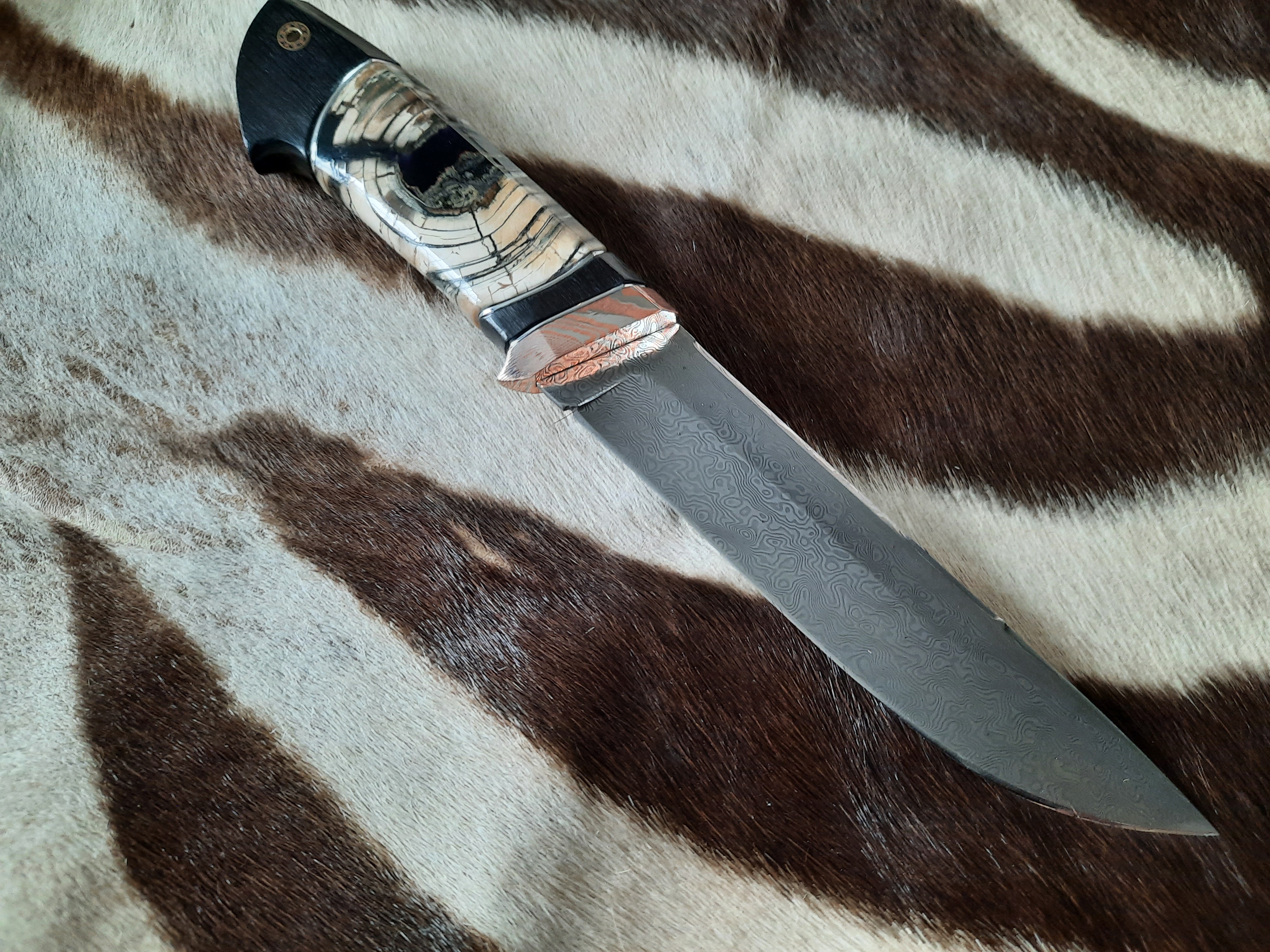 En rejäl bit Mammutbete, Damaskstål och Mokume - Beauty beyond compare - 5