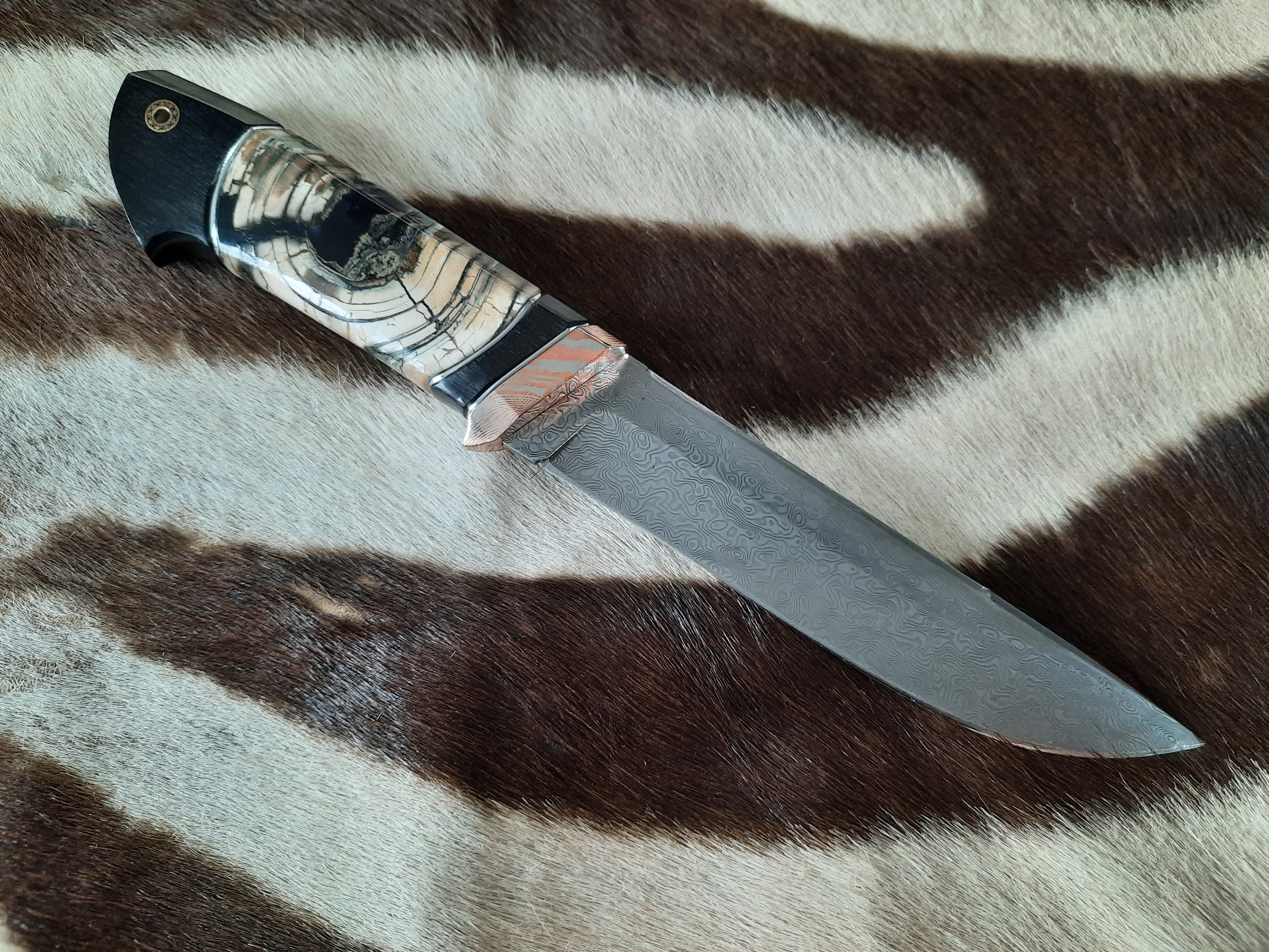 En rejäl bit Mammutbete, Damaskstål och Mokume - Beauty beyond compare