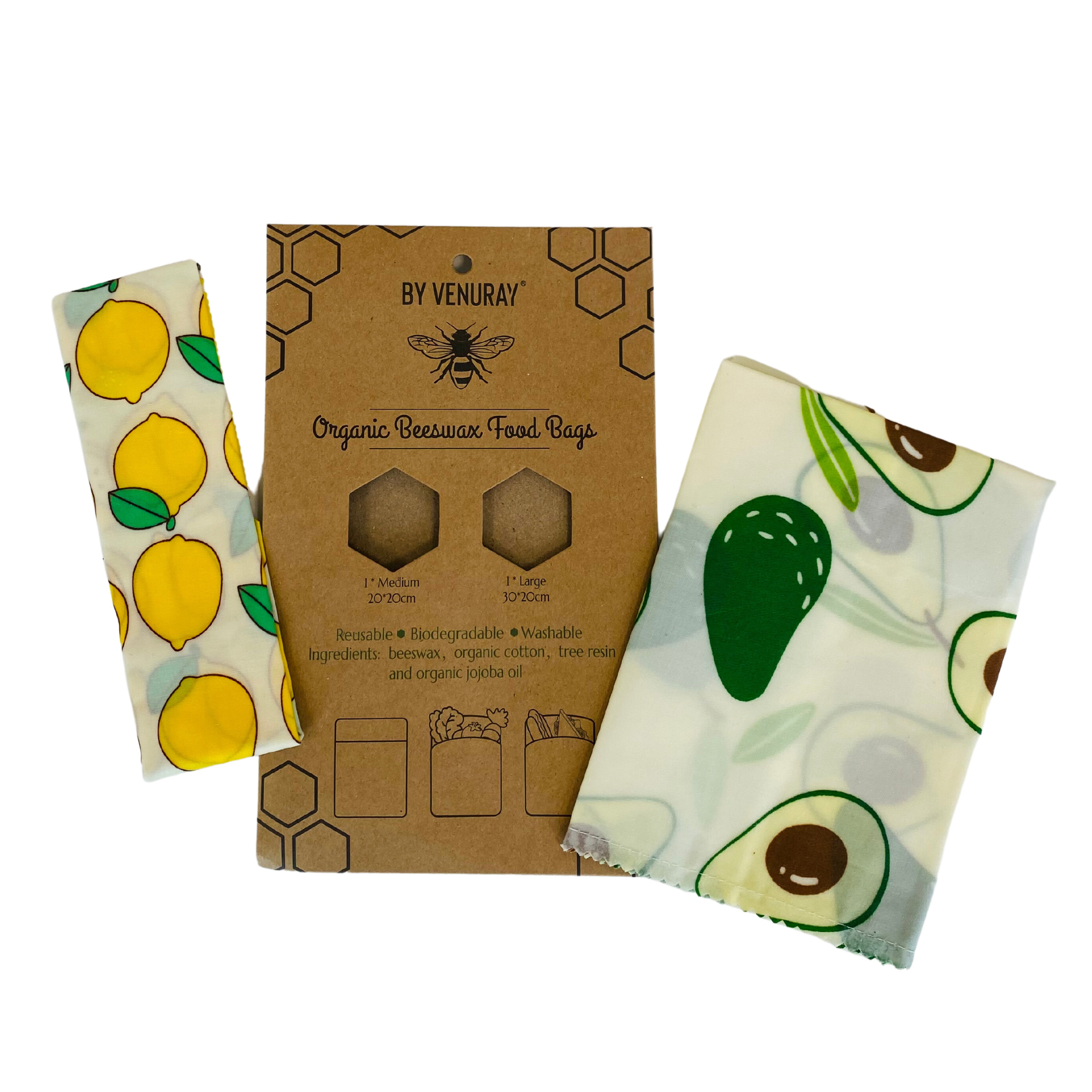 Bivaxpåsar Citron & Avocado 2-pack - Venuray