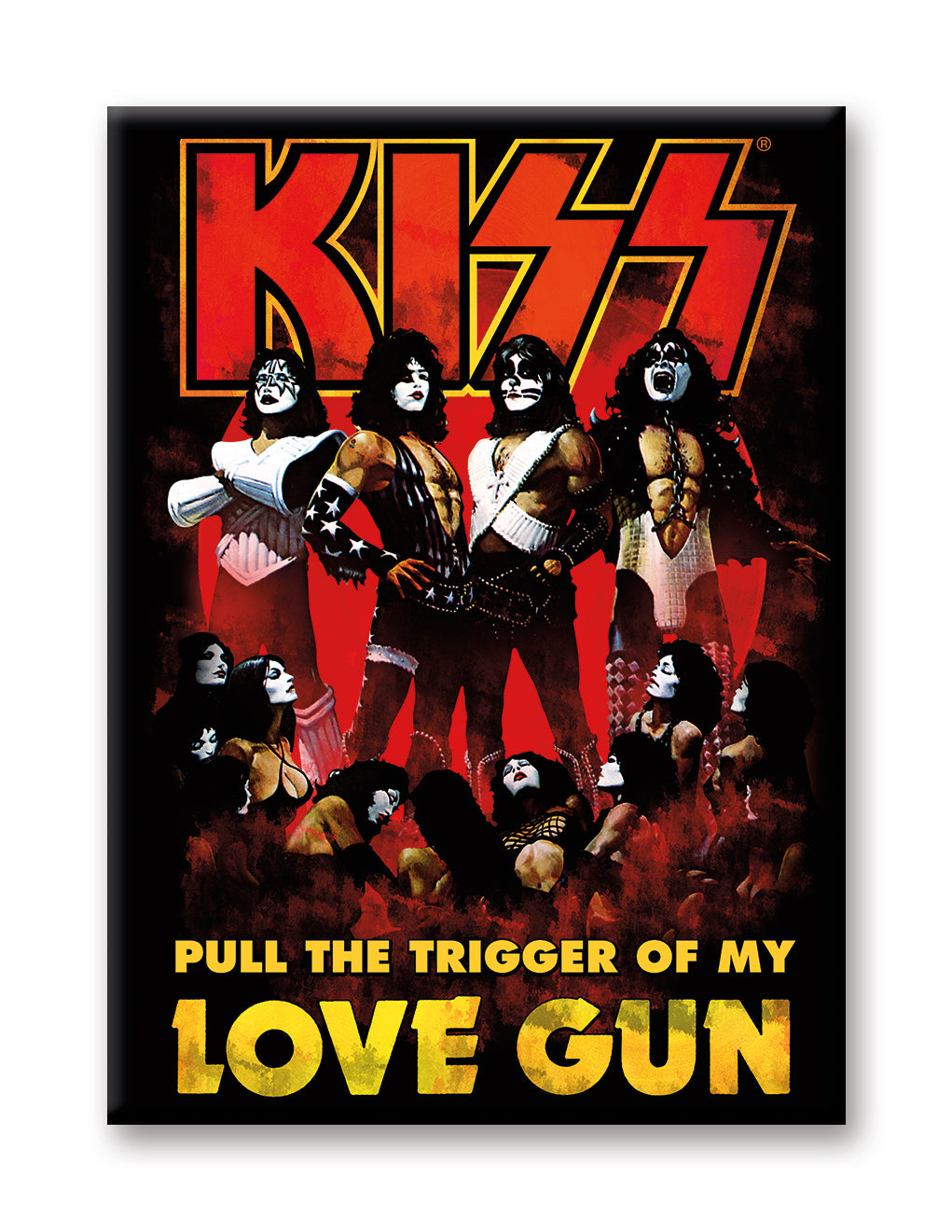 Kiss Love Gun Flat Magnet