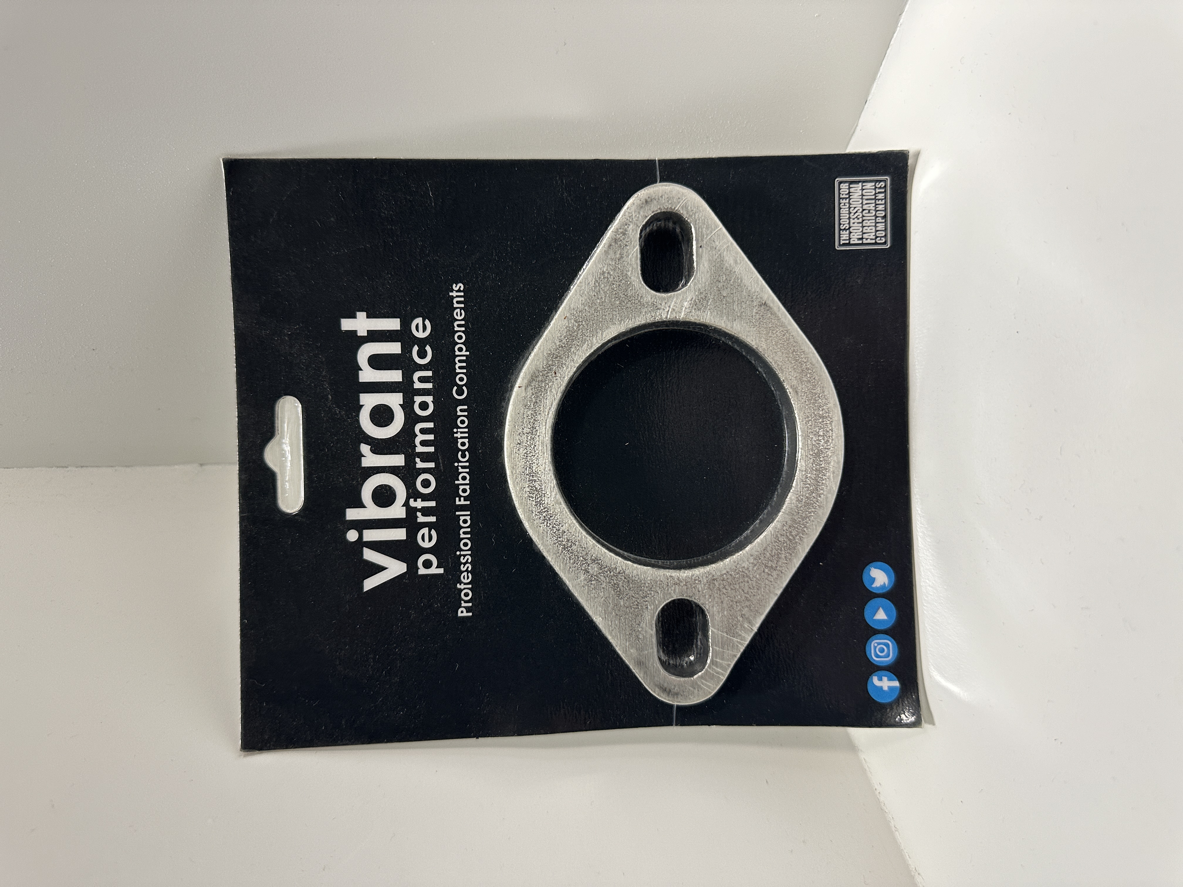 Vibrant 2-Bult Rostfritt Stål Fläns (2.5″ I.D.) – Singel Fläns, Detaljhandelpackad