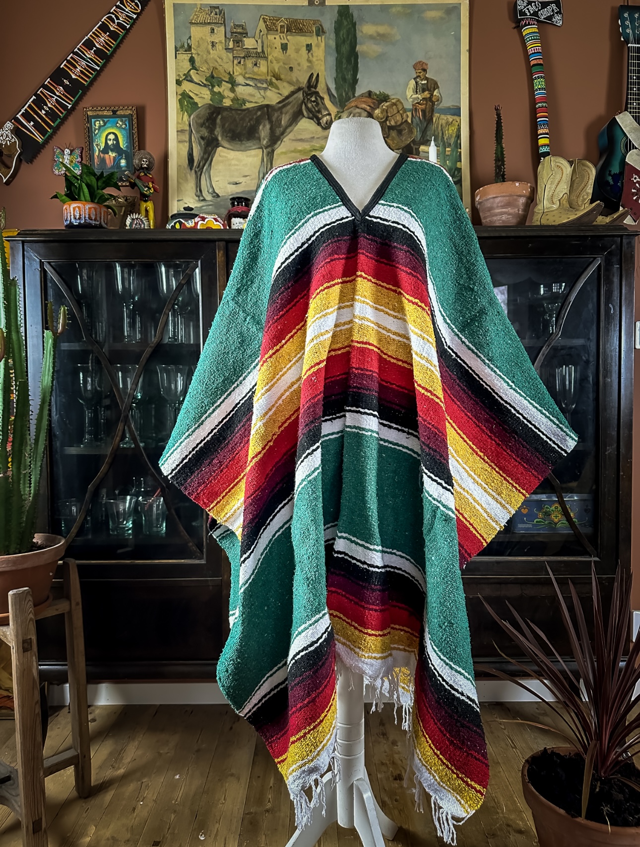 Poncho Mexico grön 