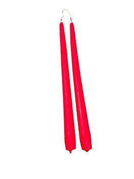 Antikljus Röd Matt 35 cm 