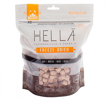 Mush Hellä Freeze-Dried® Frystorkat Hundfoder 250 g - Nöt
