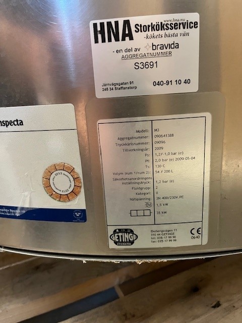 Kokgryta 200L M3 Getinge - 5