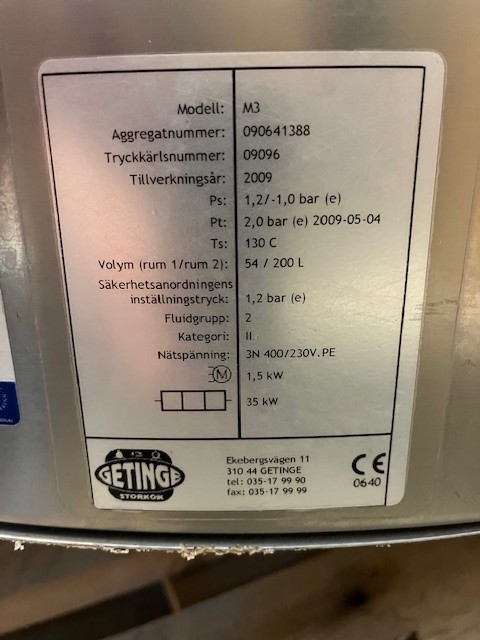 Kokgryta 200L M3 Getinge - 6