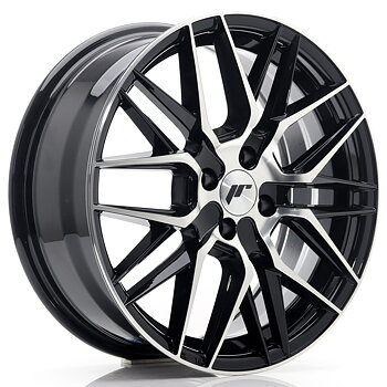 17" JR Wheels JR28 - Glossy Black Machined Face