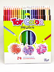 Toy Color 24 färgglada pennor