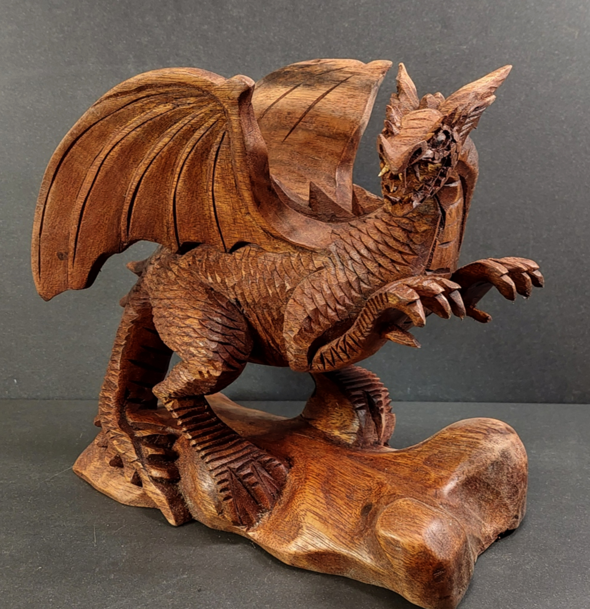 Drake Trästaty  - 22cm
