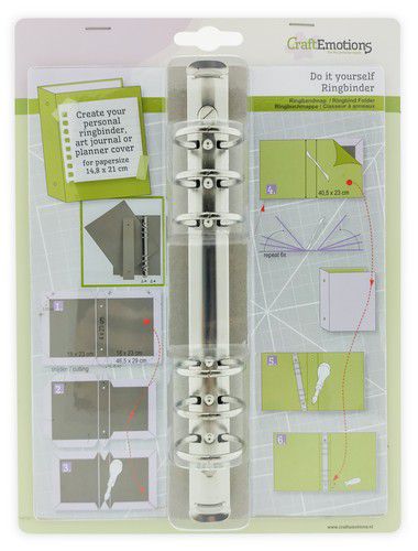 CraftEmotions - Ringbound silver Planner - DIY 