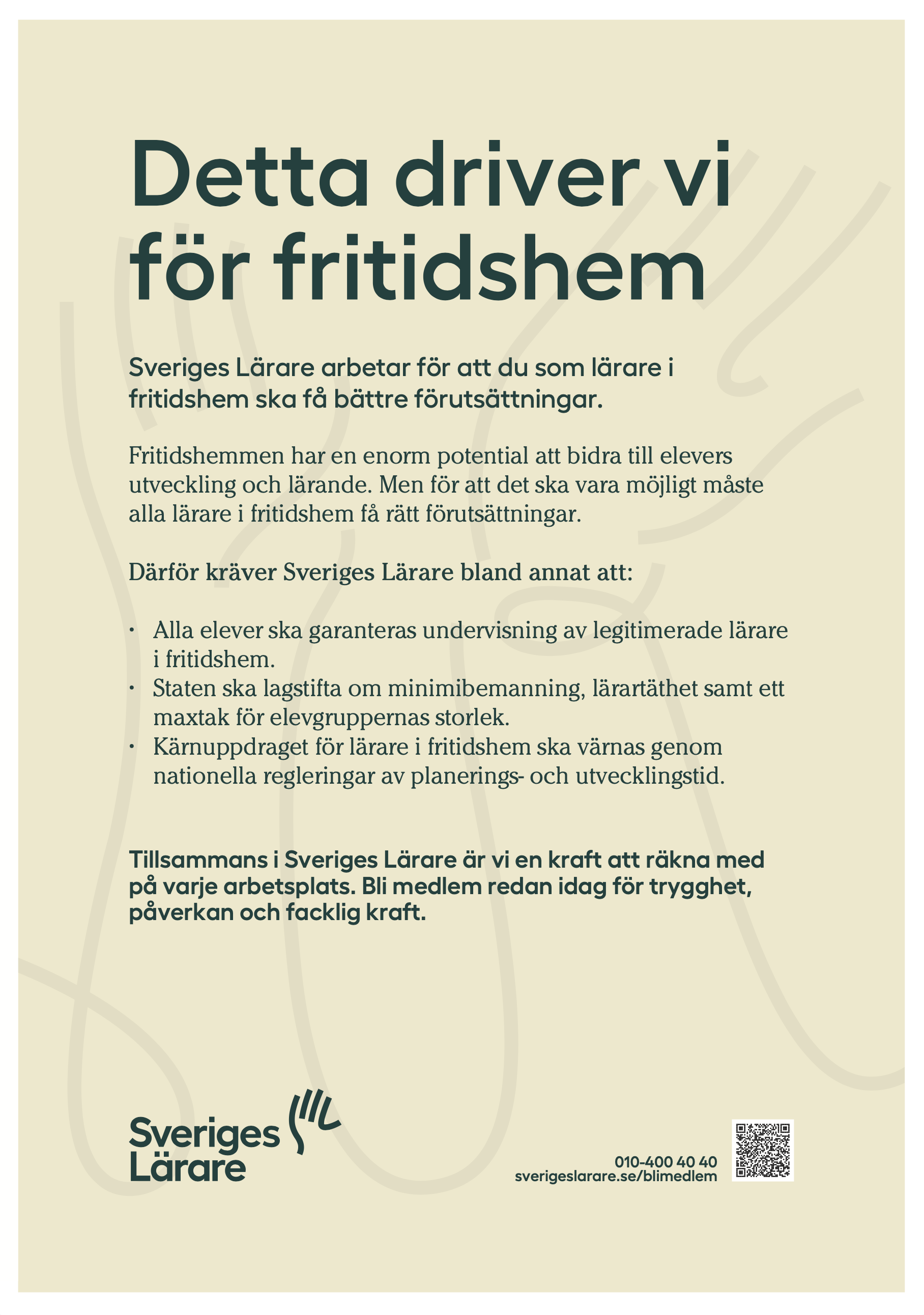 Detta driver vi för fritidshem - affisch A4