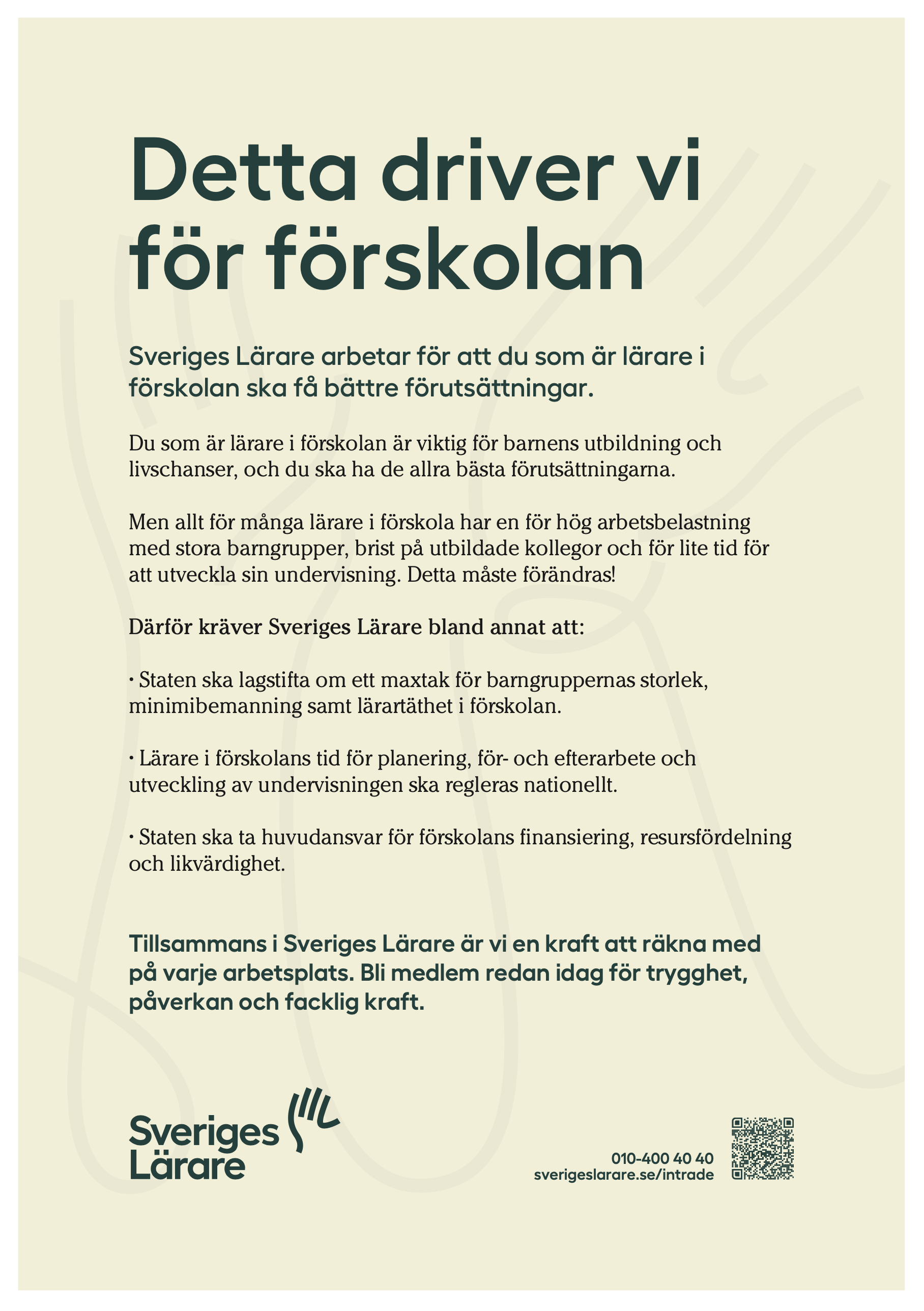 Detta driver vi för förskolan – affisch