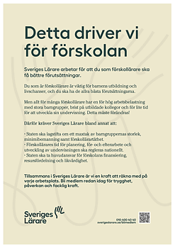 Detta driver vi för förskolan – affisch