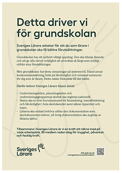 Detta driver vi för grundskolan - affisch A4