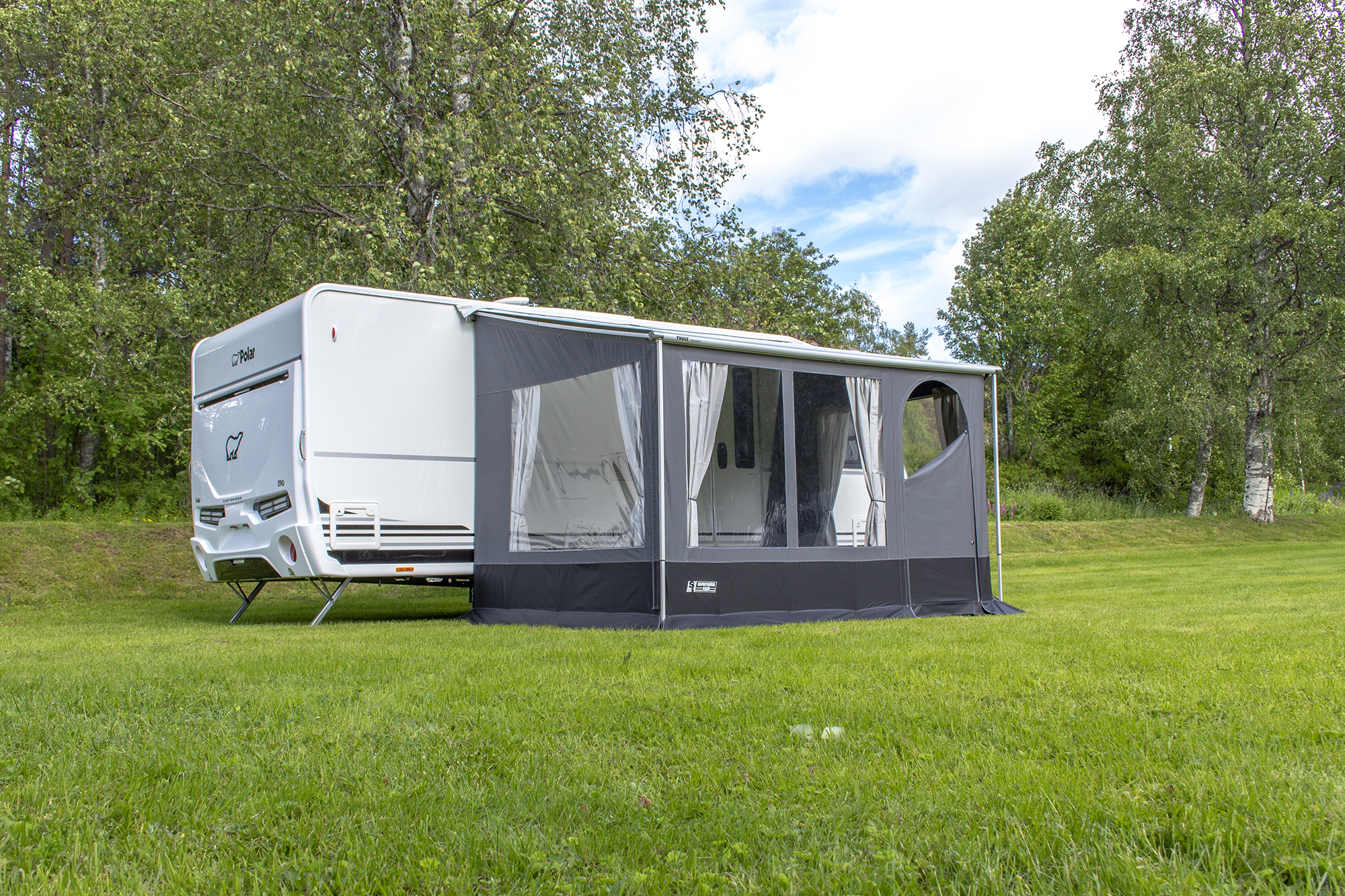 Svenska Tält Sidor & Front till påsmarkis husvagn