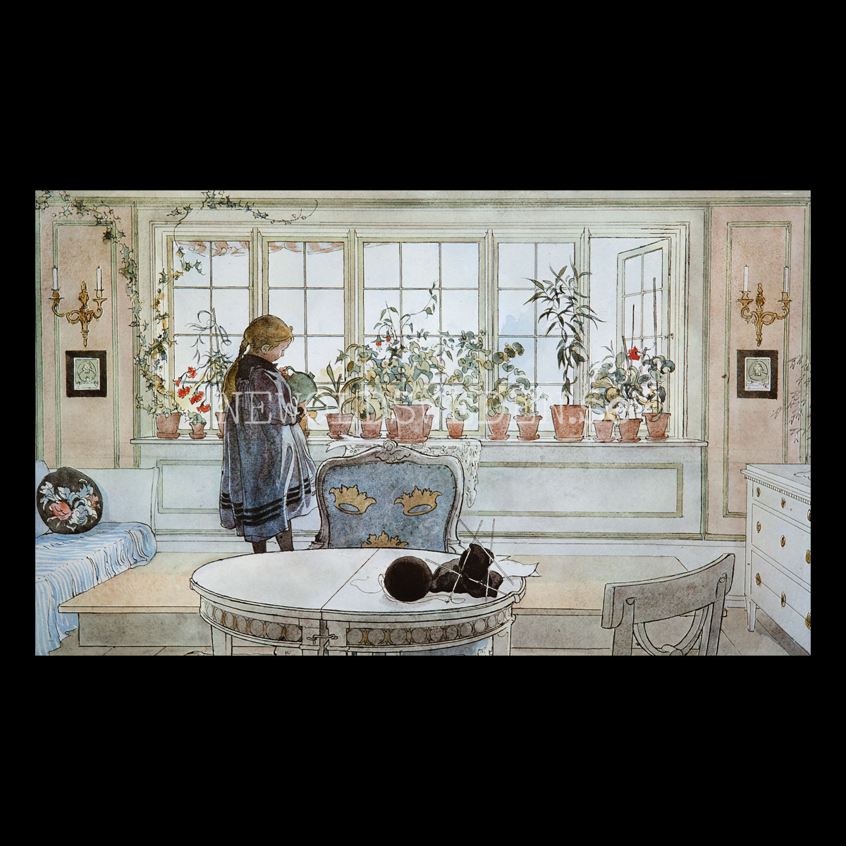 CARL LARSSON Blomsterfönstret - Puzzle 1000 bitar 70 x 42 cm - 2
