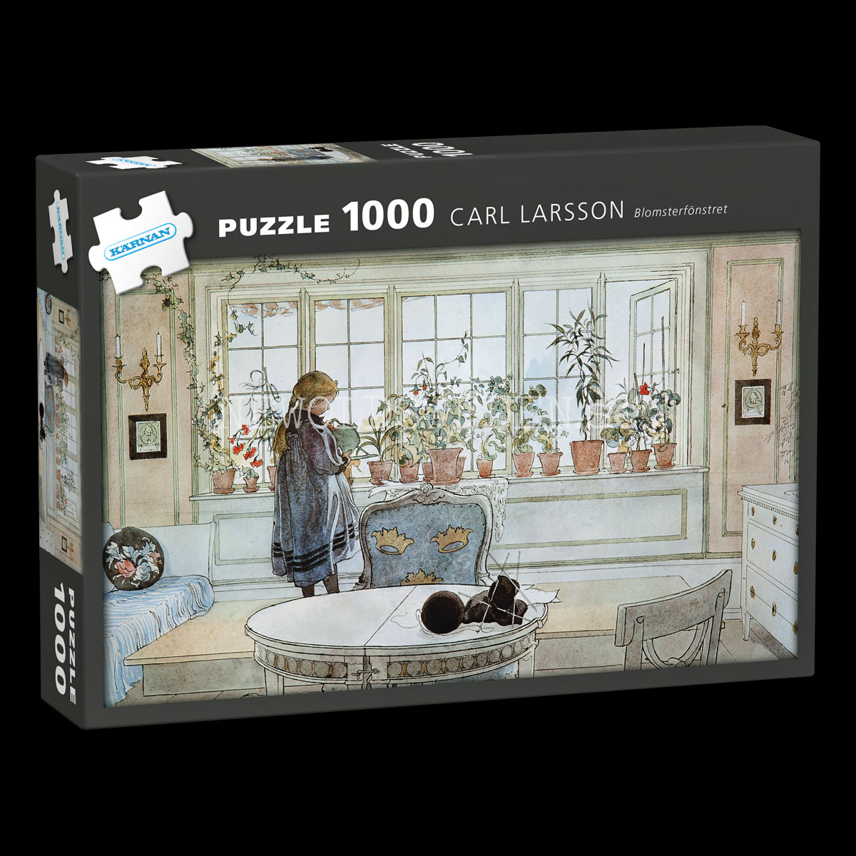 CARL LARSSON Blomsterfönstret - Puzzle 1000 bitar 70 x 42 cm