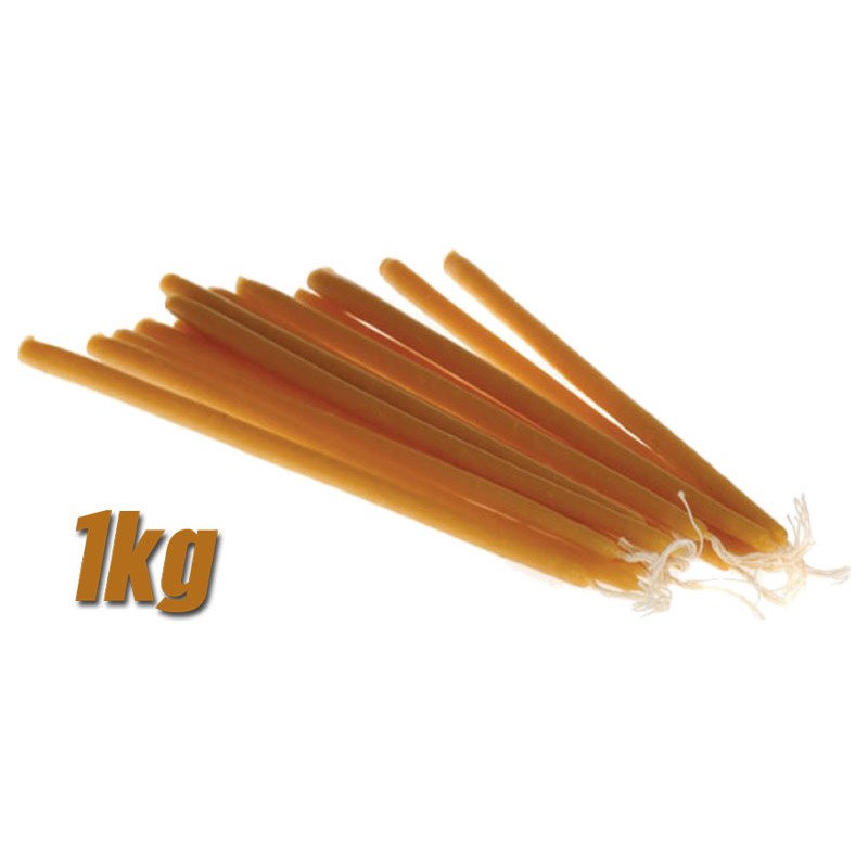narrow light yellow color of paraffin wax, 1kg, the one used in Orthodox church. - 3