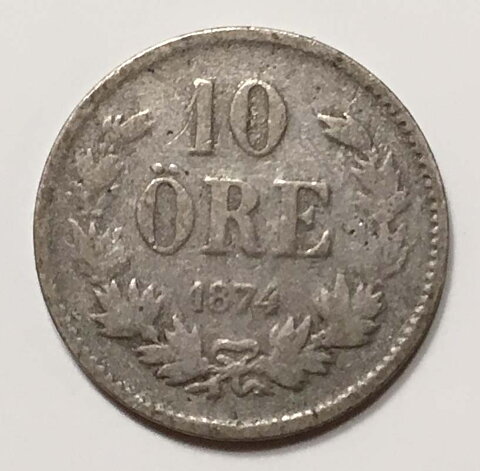 10 öre 1874 god 1?