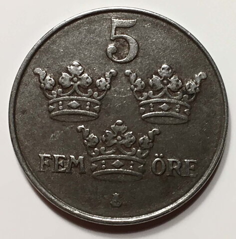 5 öre 1918 järn 1