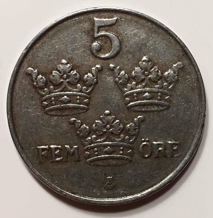 5 öre 1919 järn 1