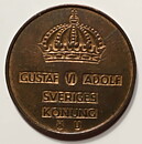 5 öre 1962 flagad stamp 1+