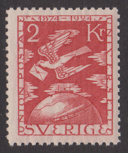 F 224, 2 kr Världspostföreningen 50 år **