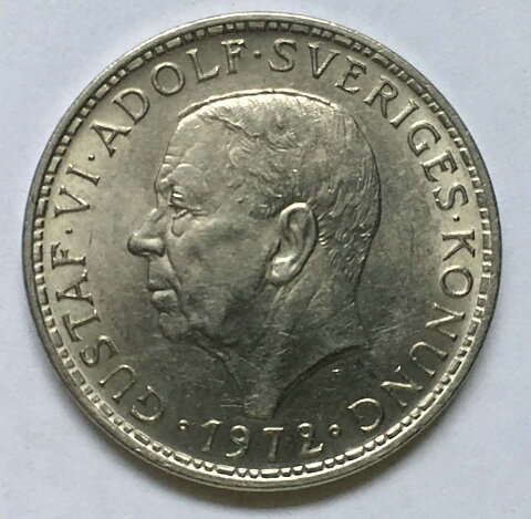 5 kr 1972 utan strömmar 1+/01
