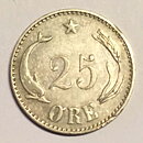 Danmark 25 öre 1894 nära 1+