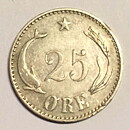 Danmark 25 öre 1894 nära 1+