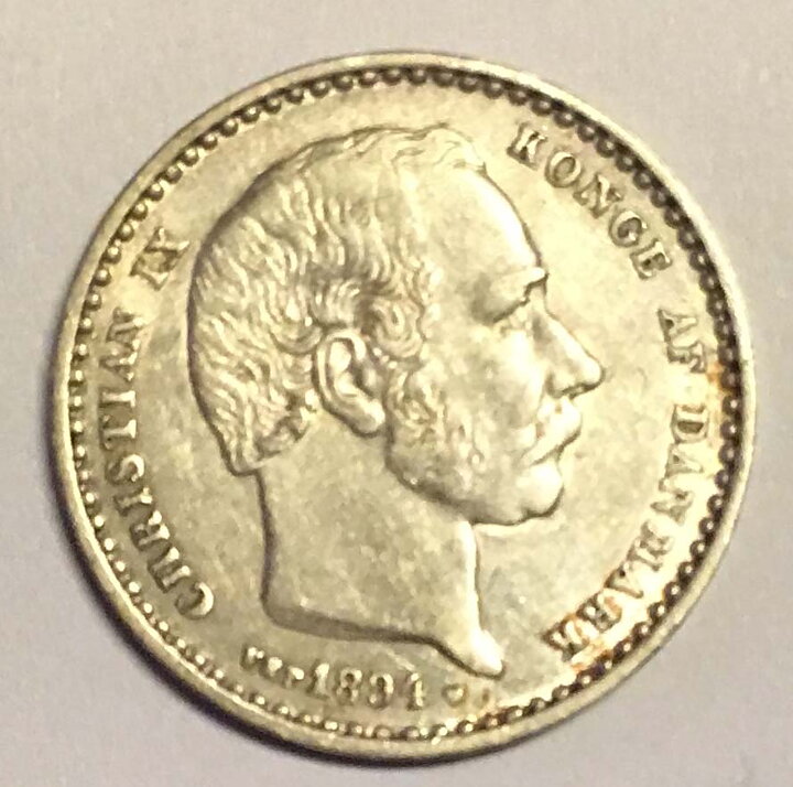 Danmark 25 öre 1894 nära 1+
