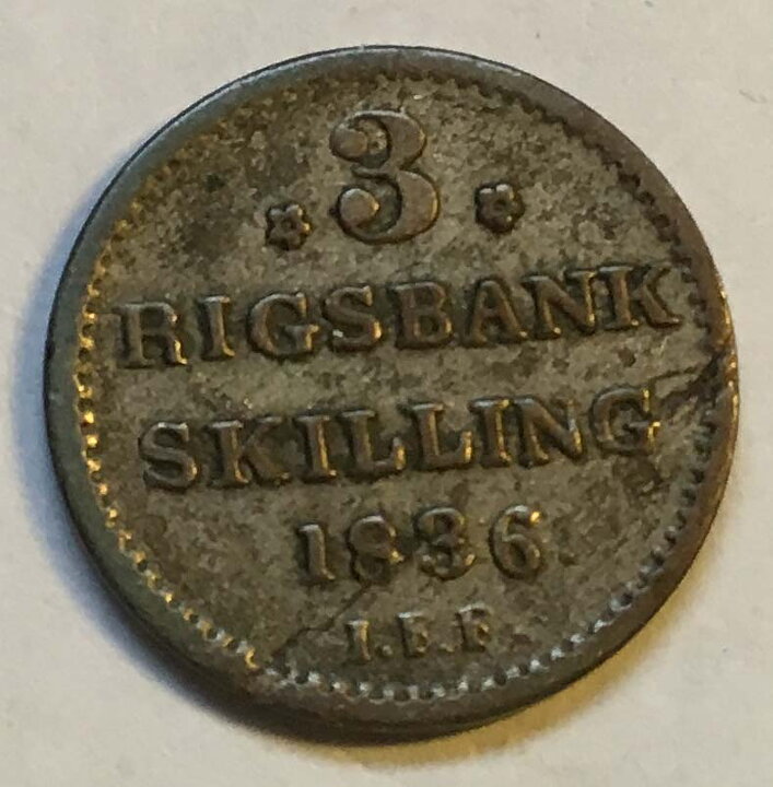 Danmark 3 RB sk 1836 1