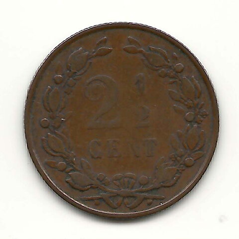 Holland 2 1/2 cent 1883 1?/1