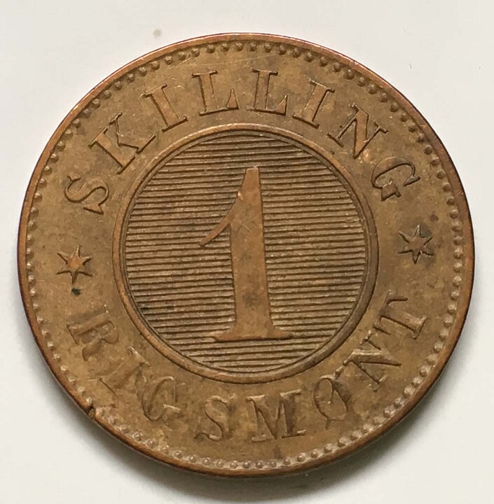 Danmark 1 sk 1863 1+