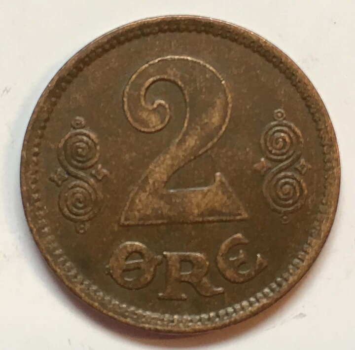 Danmark 2 öre 1919 god 1