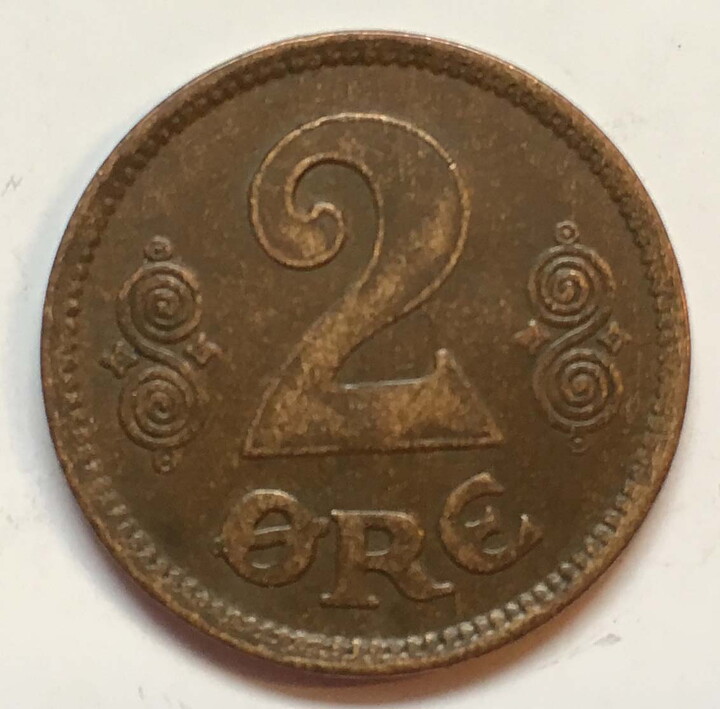 Danmark 2 öre 1919 god 1