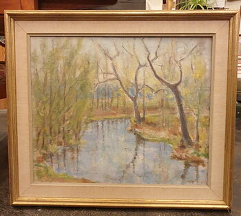 Gille Georg landscape oil on canvas