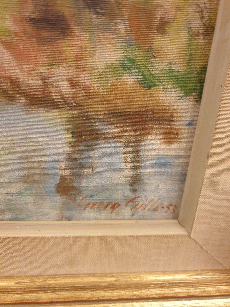 Gille Georg landscape oil on canvas - 2