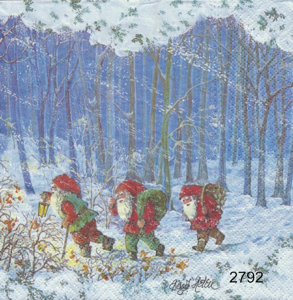 Tomtar i skogen.