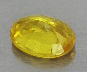 Tjusig oval naturlig kanarie gul safir ädelsten - 2
