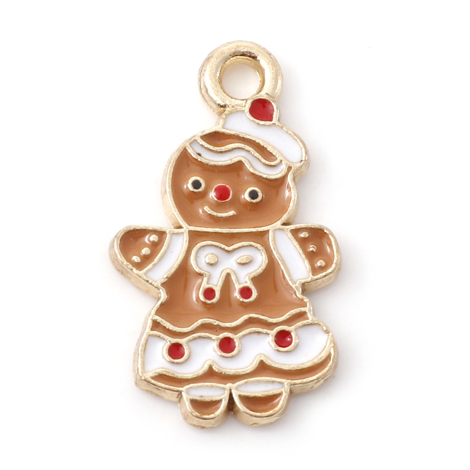 Berlock -  Emaljerad  Pepparkaksgumma