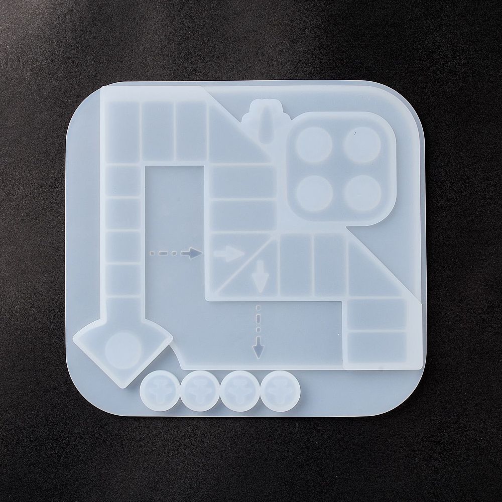 Gjutform  i silikon - Spel Flygande schack, Ludo, Fia m knuff - 2