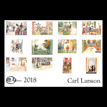 Carl Larsson 2018 - 230 x 310 mm - Väggkalender